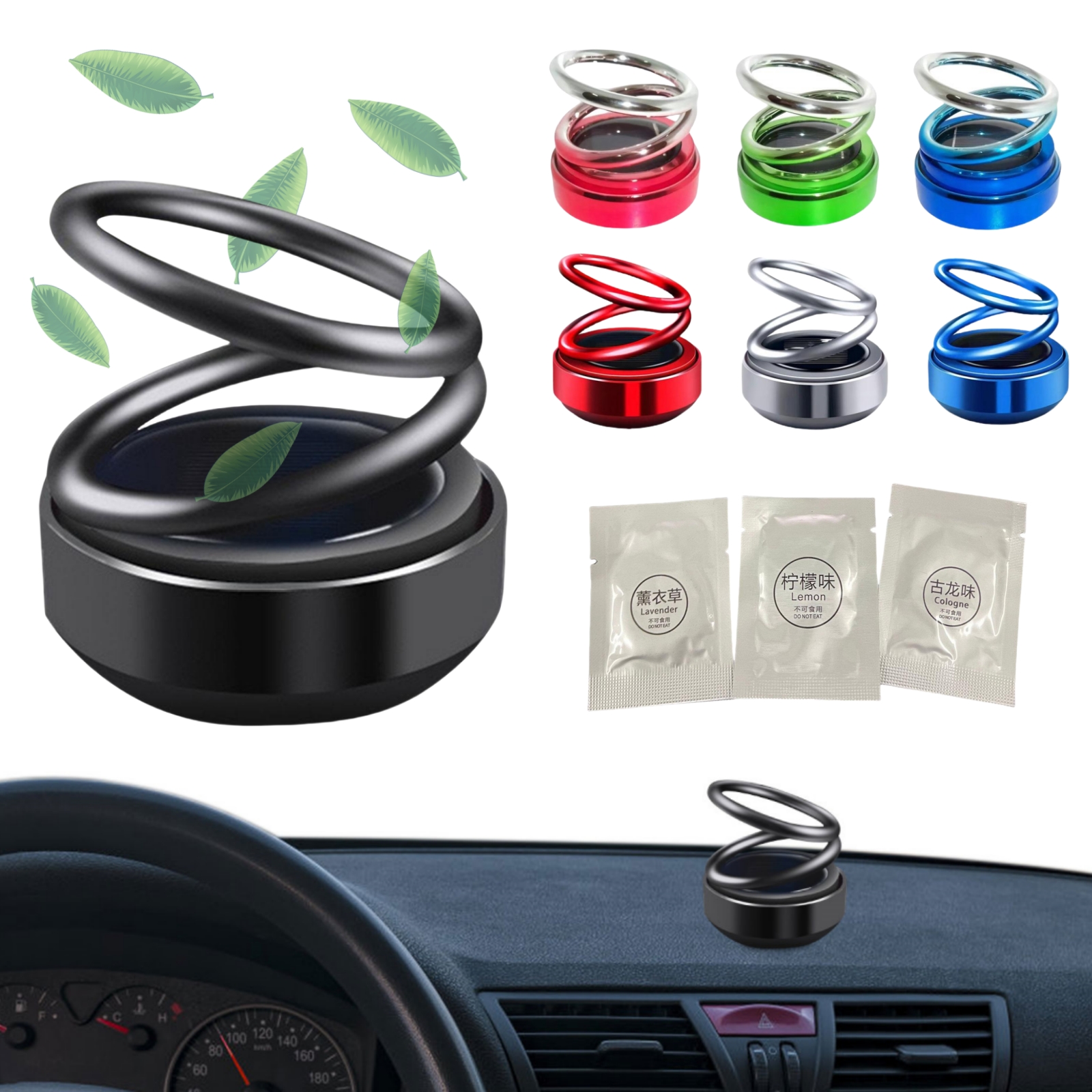 Solar Car Air Freshener Car Ar - Vape Decoration review and price