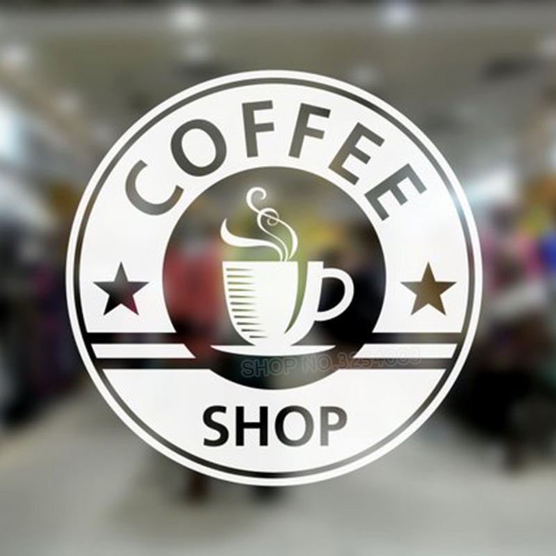 Coffee Cup Shop Wall Sticker C - Vape Decoration review and price