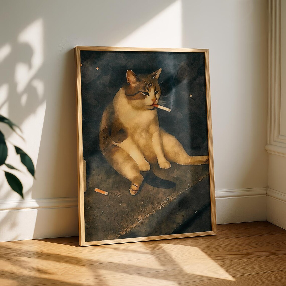 Vintage Cat Smoking Cigarette  - Vape Decoration review and price