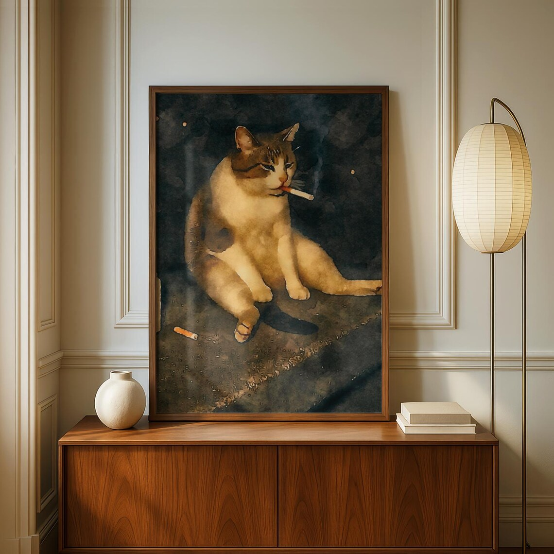 Vintage Cat Smoking Cigarette  - Vape Decoration review and price